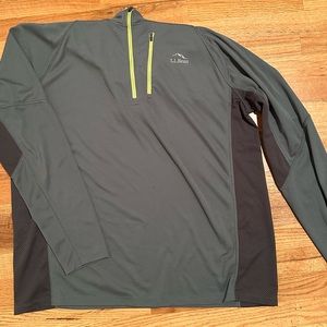 LL Bean Quarter zip with reflective zippers